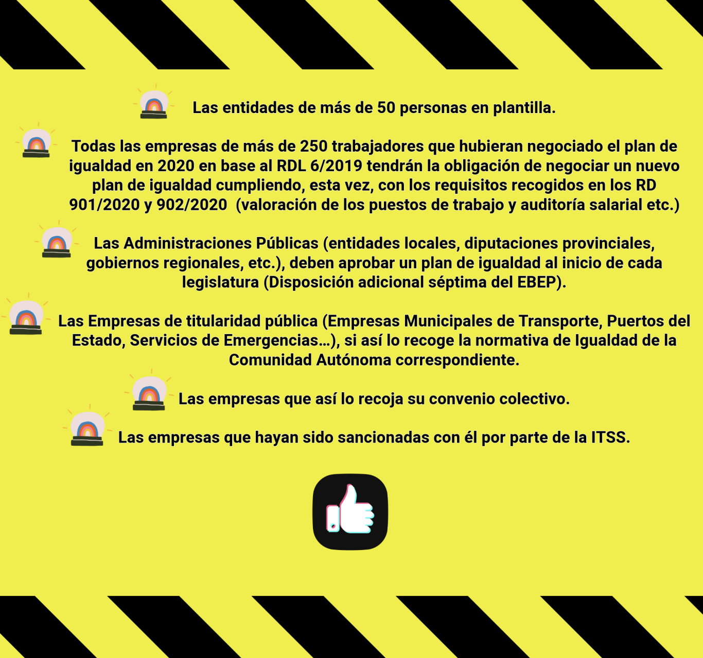 Texto informativo sobre las obligaciones de las empresas en cuanto al plan de igualdad.