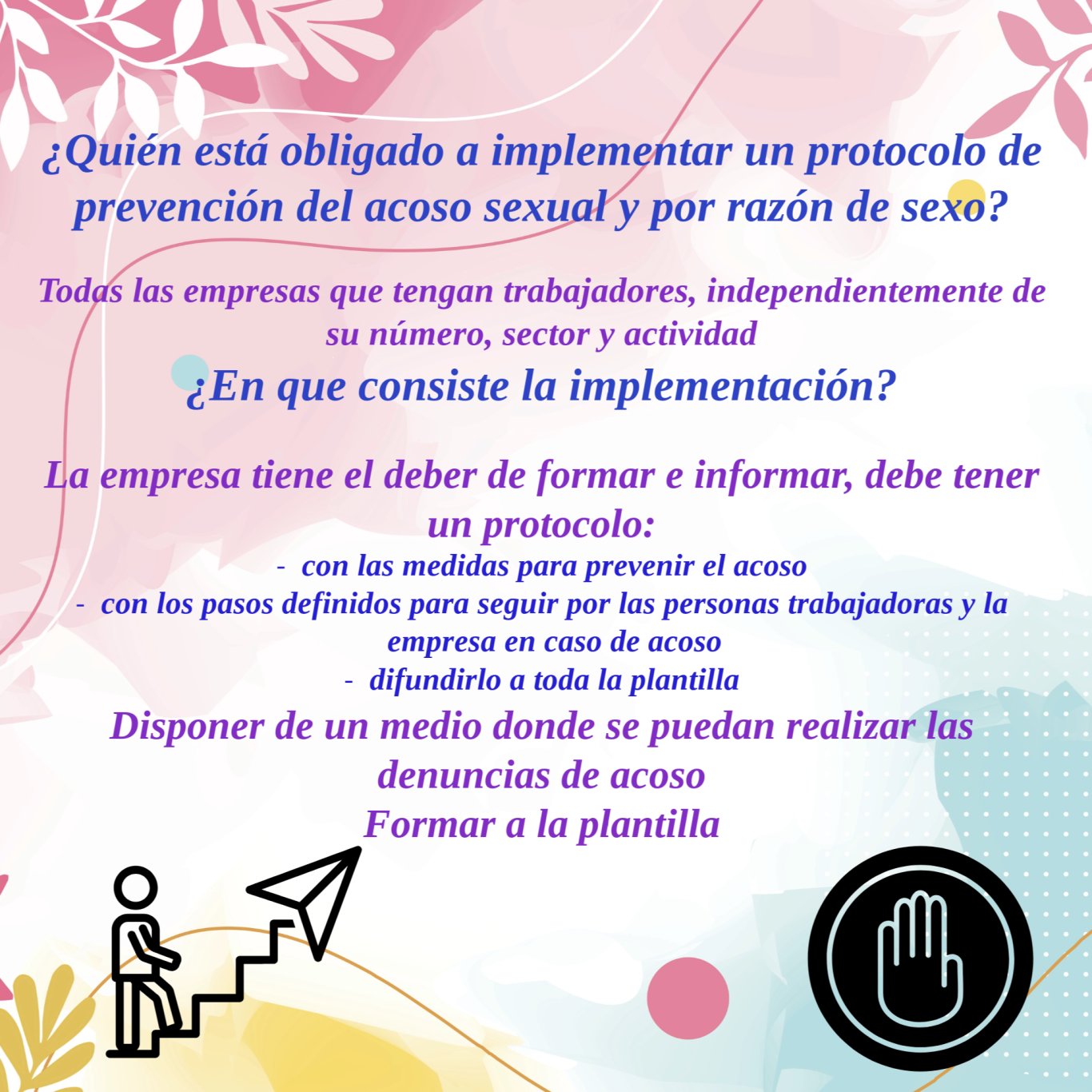 Texto sobre la implementación de un protocolo contra el acoso sexual en empresas.